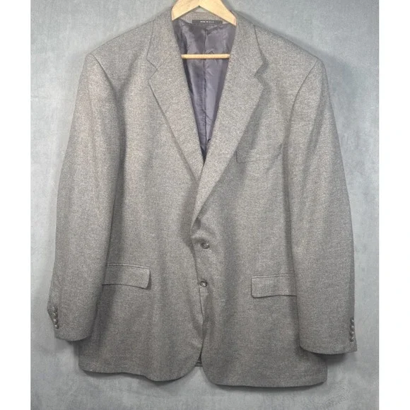 Hickey Freeman Limited 100% Cashmere Blazer Mens 48L Gray Sport Coat Blazer USA - Picture 2 of 10